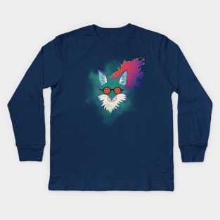 Fox on Fire Kids Long Sleeve T-Shirt